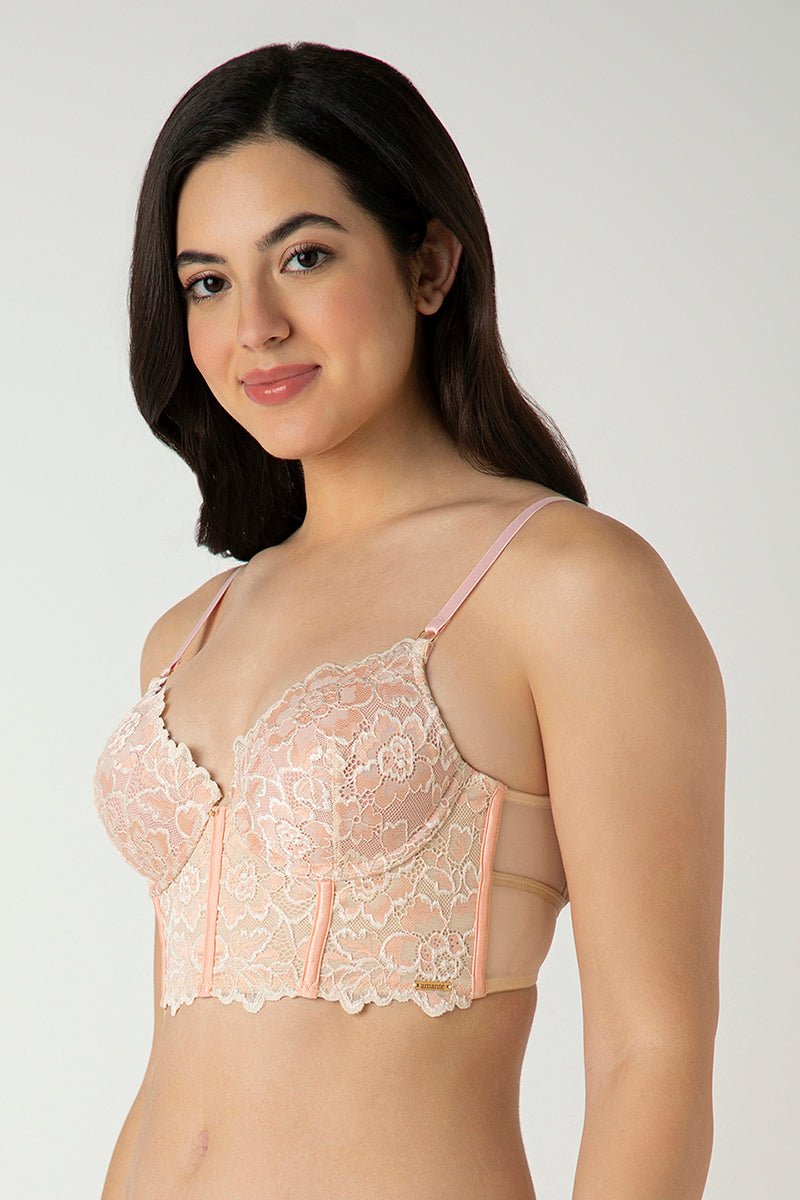 Femme Lace Longline Bra  - amanté Bra - Image 2 of 5