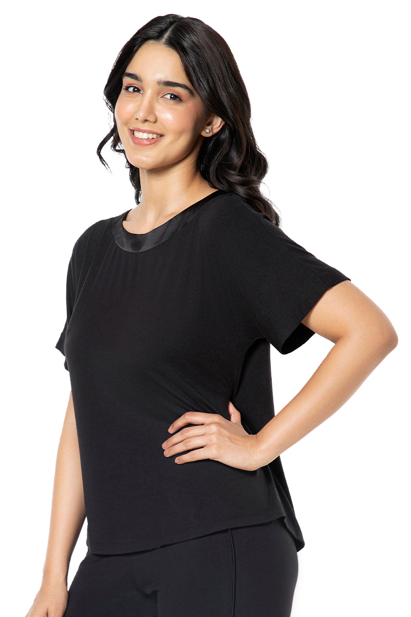 Satin Edge Pyjama Top  - amanté Sleepwear