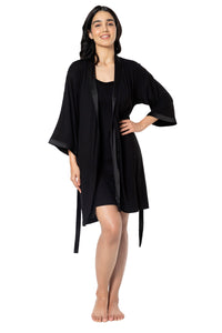 Satin Edge Sleep Robe  - amanté Sleepwear thumbnail 4