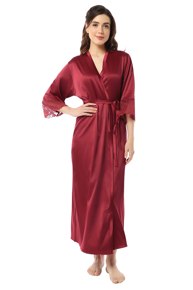 Eternal Bliss Long Robe S / Rio Red - amanté Sleepwear - Image 1 of 4