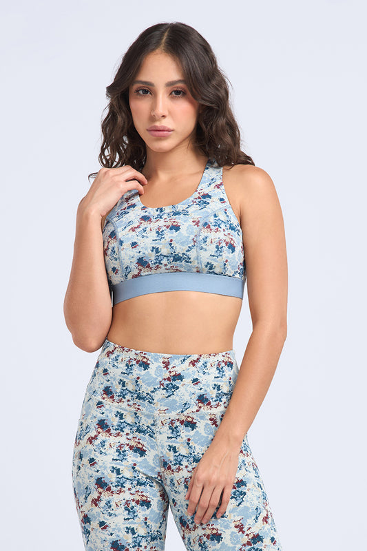 Motion Flex Sports Bra S / Marble Twist Print - amanté Bra