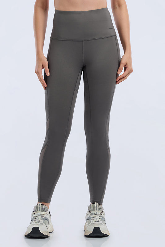 Energize Panelled Tights S / Granite Gray - amanté Sport