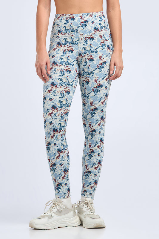 Motion Flex Tights S / Marble Twist Print - amanté Sport