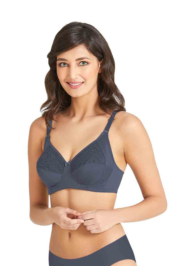 Buy Amante Lightly Lined Non Wired Full Coverage Super Support Bra - Henna  at Rs.1045 online