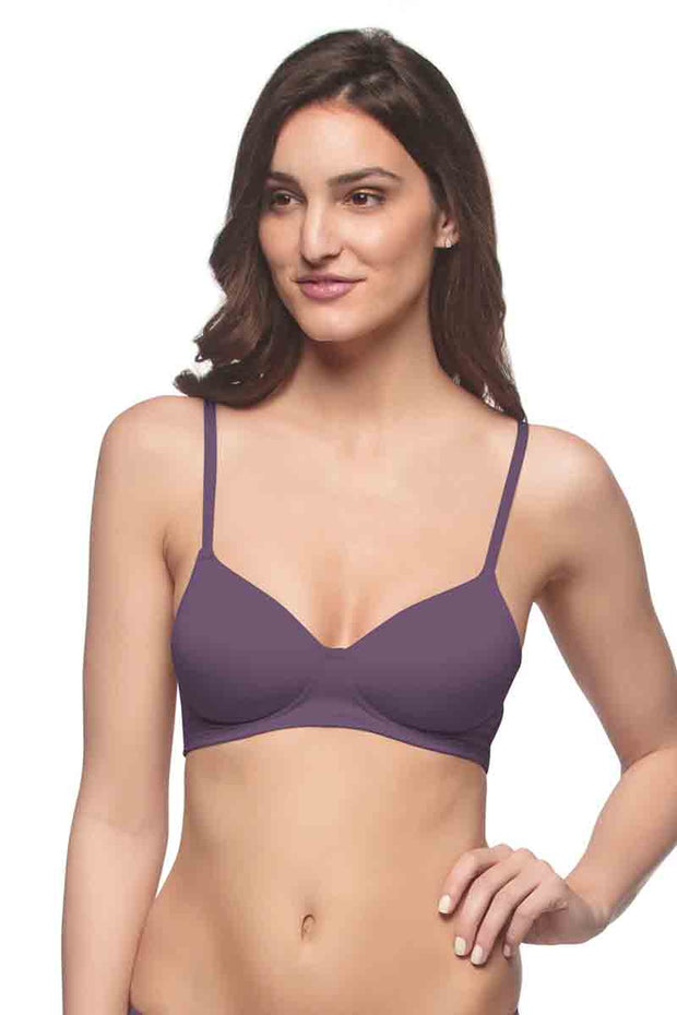 Buy Amante Padded Non Wired Full Coverage Lace Bra Bra - Messa