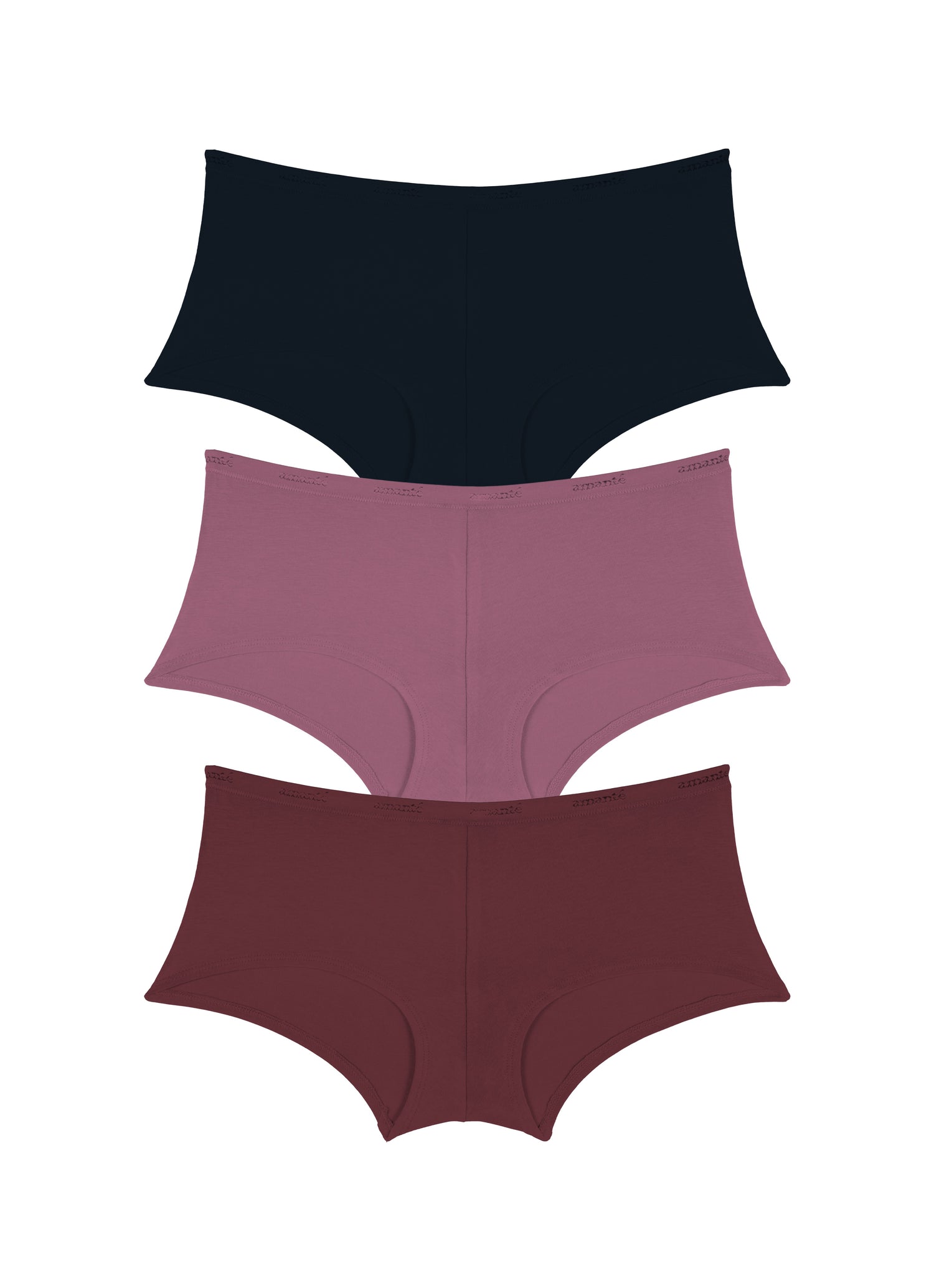 Cotton Boyshort Brief Solid Pack Of 3 XS / C0012 - amanté Panty - Image 1 of 1