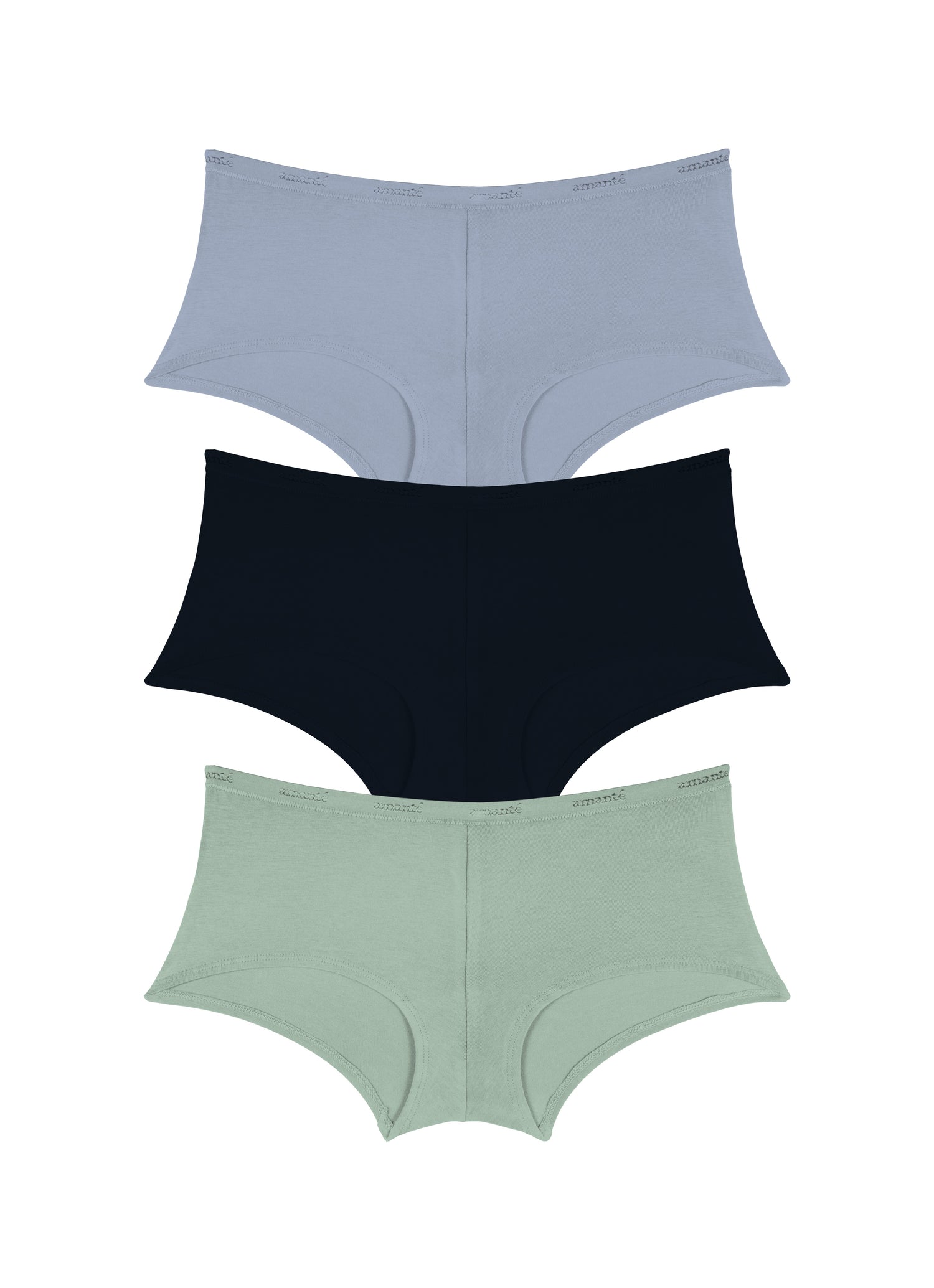 Cotton Boyshort Brief Solid Pack Of 3 S / C0015 - amanté Panty - Image 1 of 1