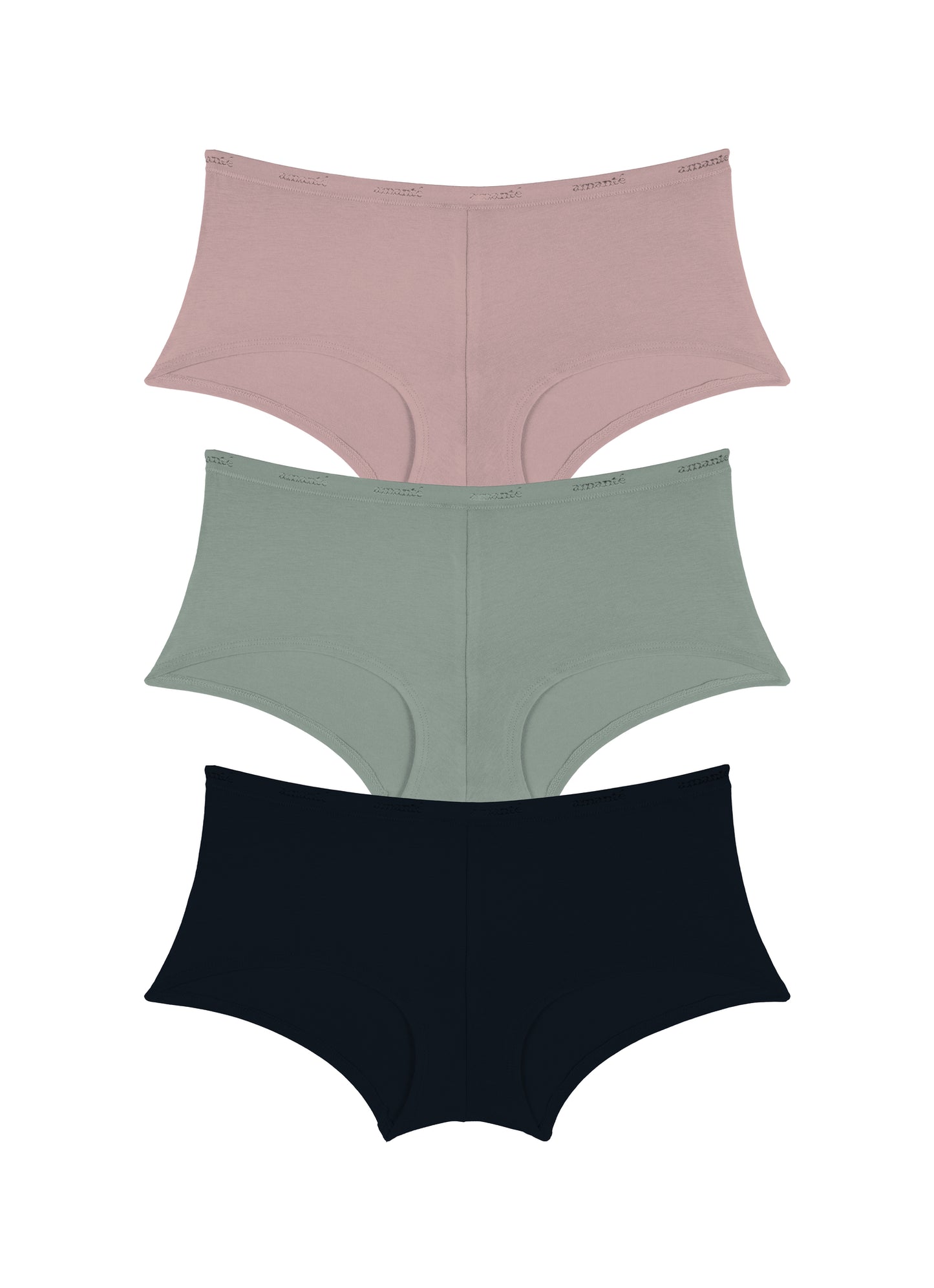 Cotton Boyshort Brief Solid Pack of 3 - amanté Panty