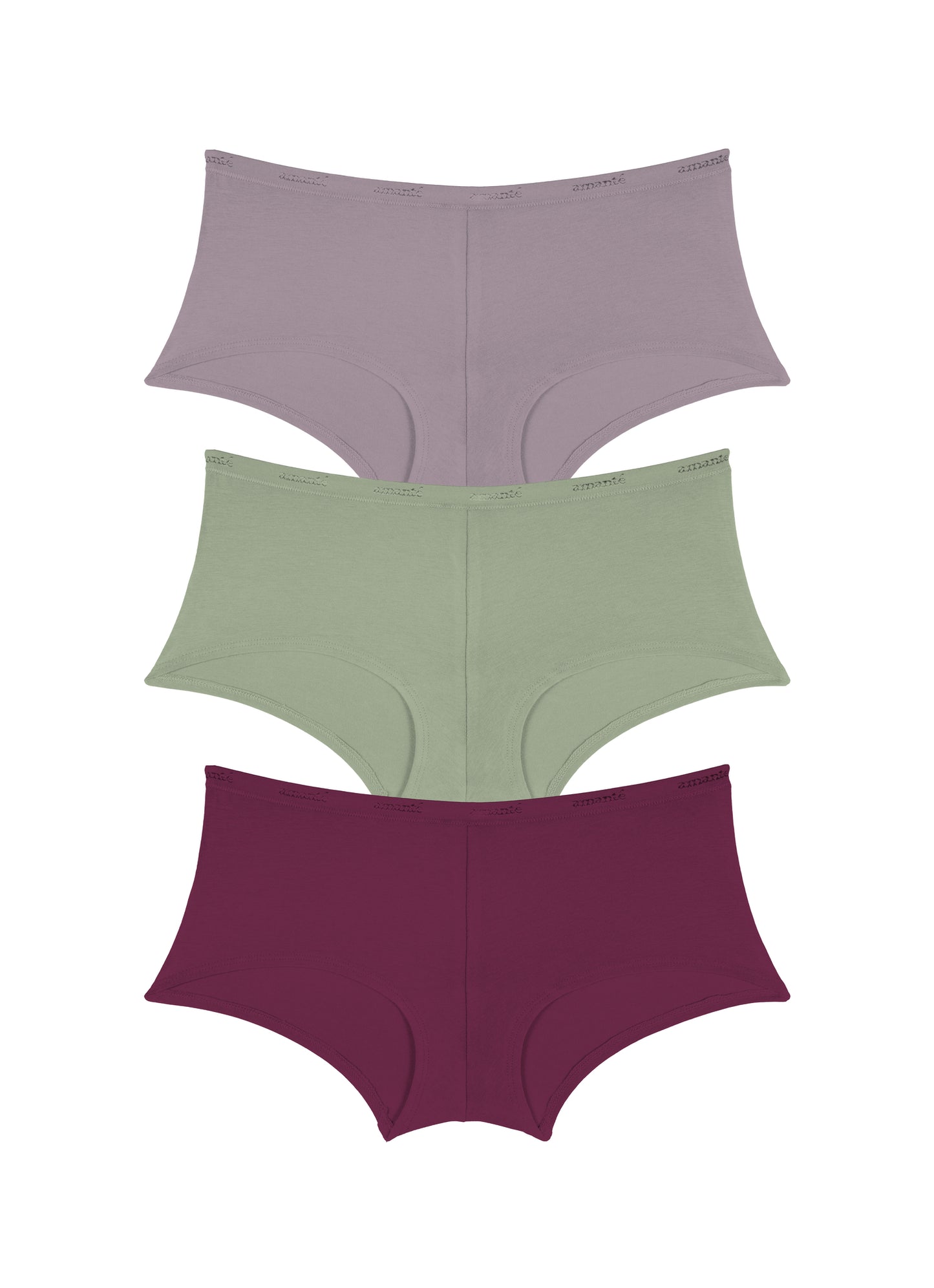 Cotton Boyshort Brief Solid Pack of 3 - amanté Panty