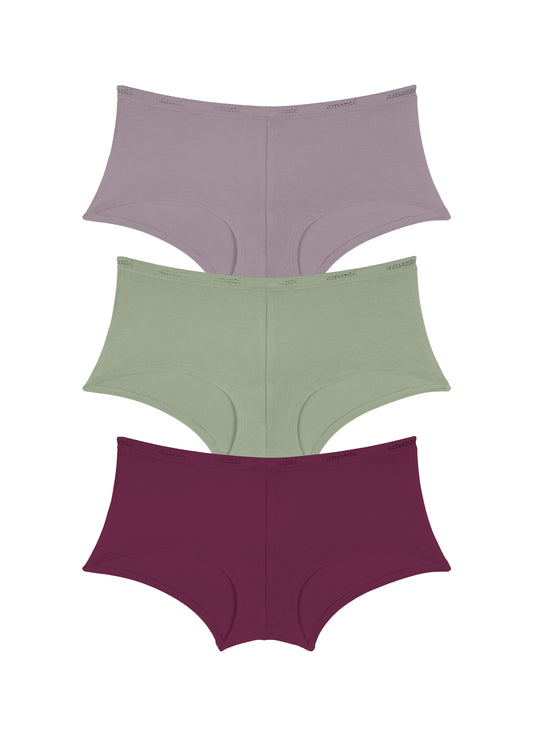 Cotton Boyshort Brief Solid Pack of 3 - amanté Panty