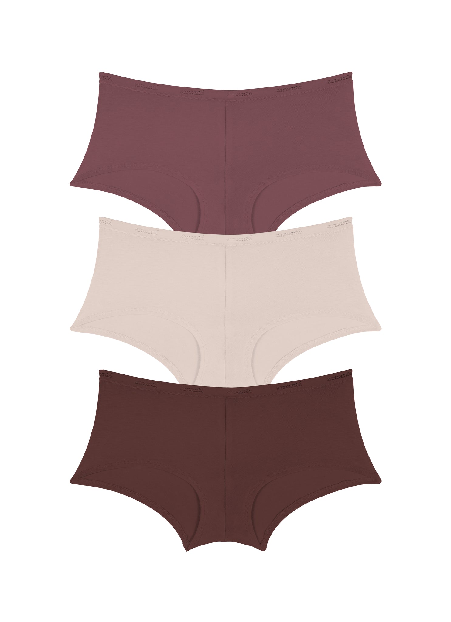 Cotton Boyshort Brief Solid Pack of 3 - amanté Panty - Image 1 of 1