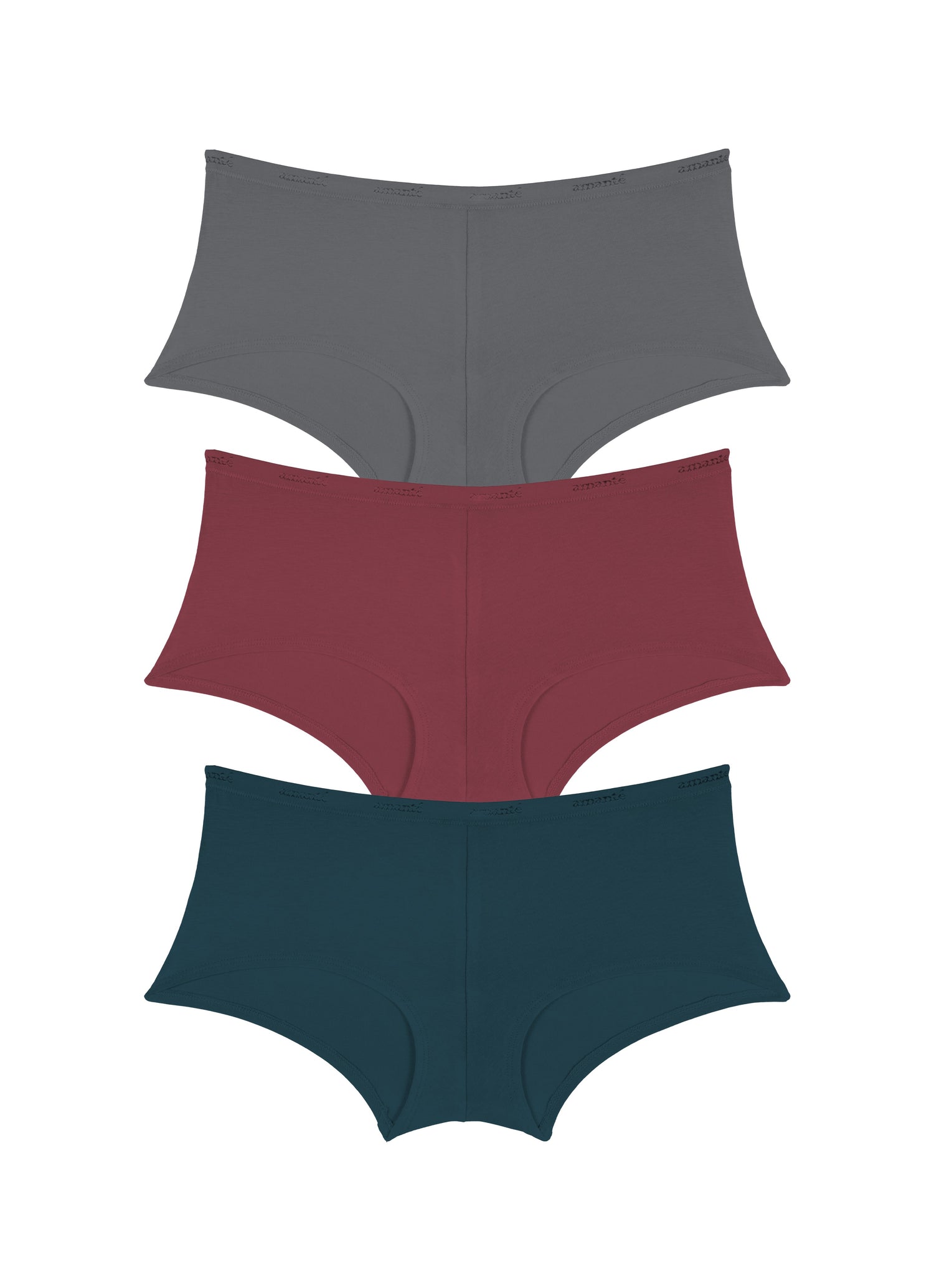 Cotton Boyshort Brief Solid Pack Of 3 XS / C020 - amanté Panty - Image 1 of 1