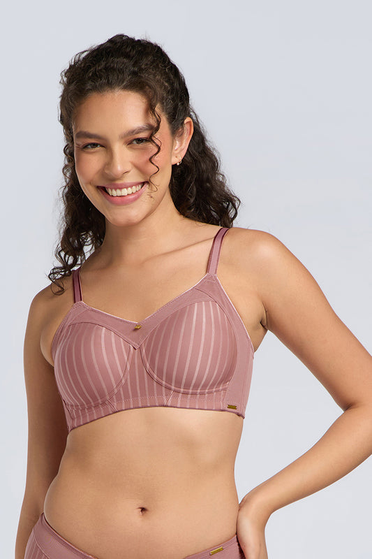 Contoured Comfort Support Bra 34C / Old Rose - amanté Bra