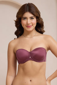 Radiant Bliss Strapless Bra 32B / Burgandy - amanté Bra thumbnail 1