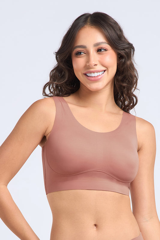 Skins Scoop Neck Bra S / Rose Dawn - amanté Bra