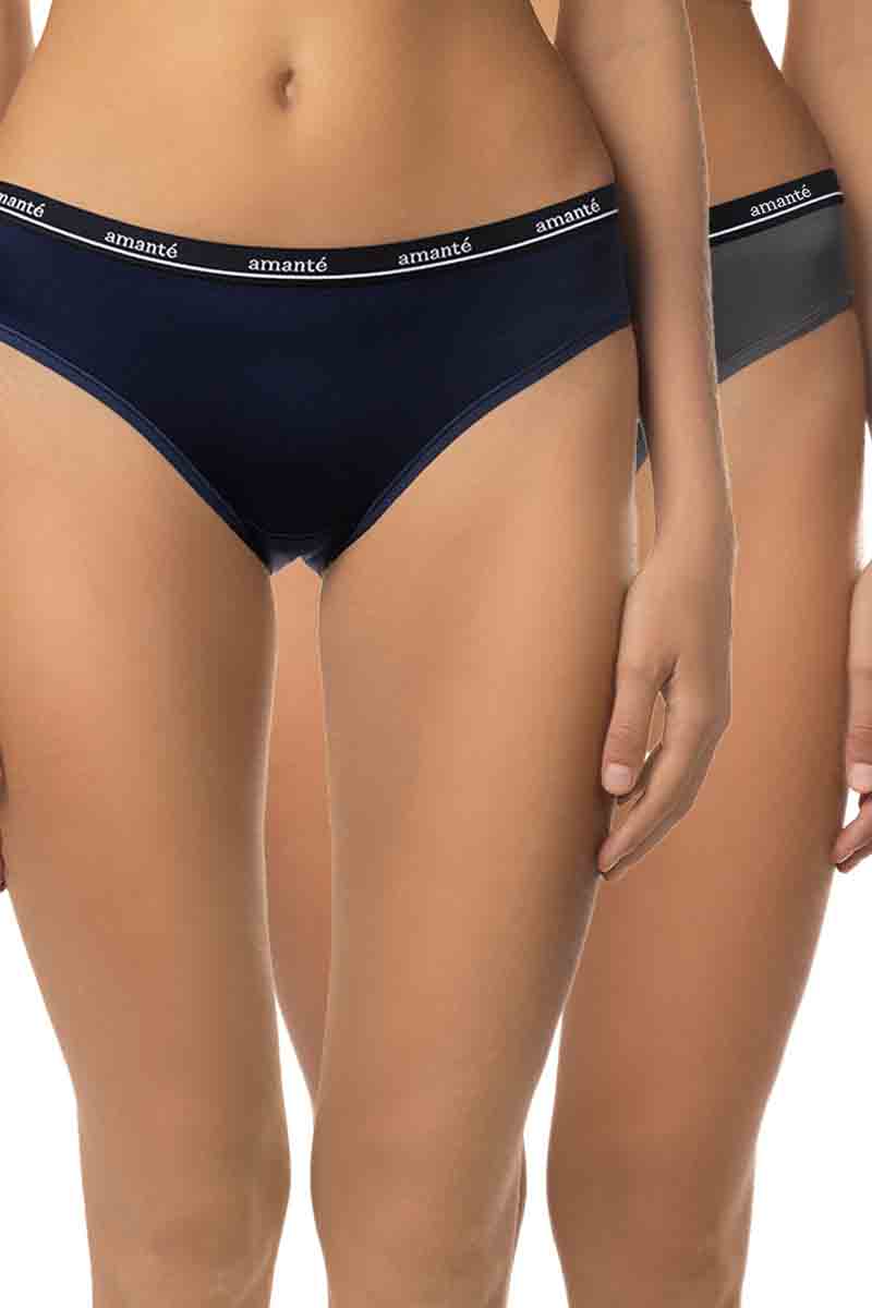 Microfiber Bikini (Pack of 2) S / Combo 02 - amanté Panty Pack