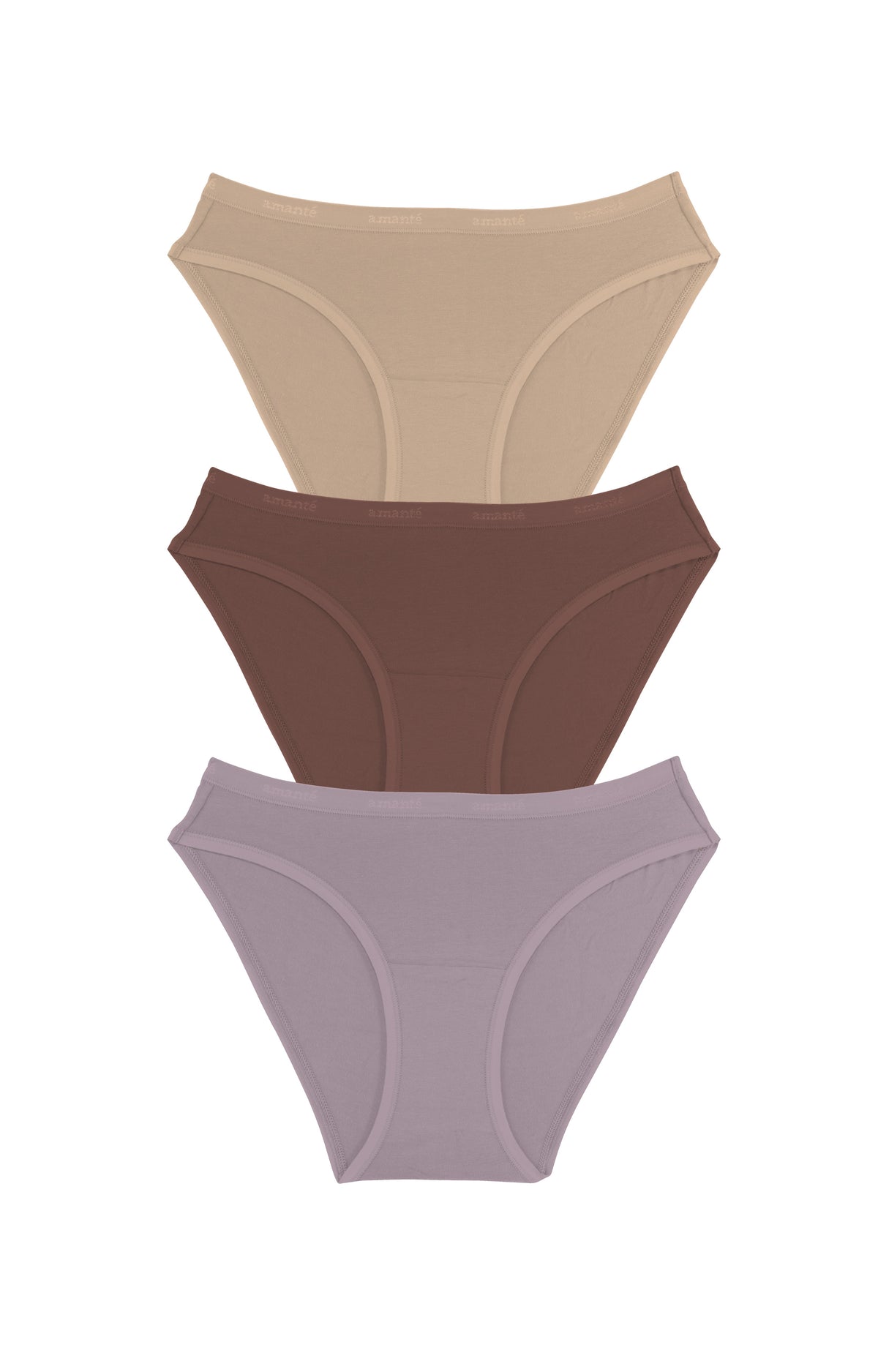Cotton Bikini Brief Solid Pack Of 3 XS / C018 - amanté Panty - Image 1 of 1