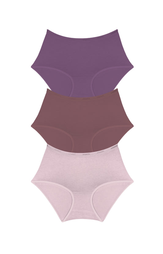 Cotton Full-Brief Solid Pack Of 3 XS / C0021 - amanté Panty
