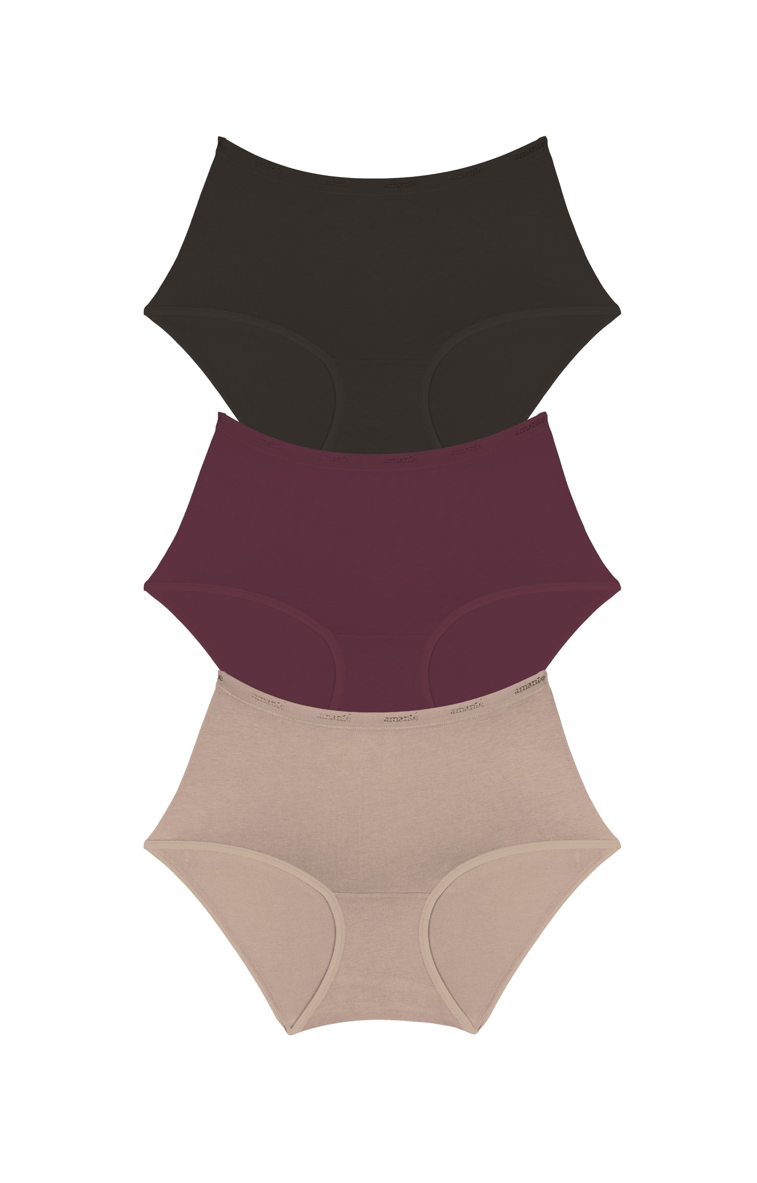 Cotton Full-Brief Solid Pack Of 3 XS / C0022 - amanté Panty - Image 1 of 1