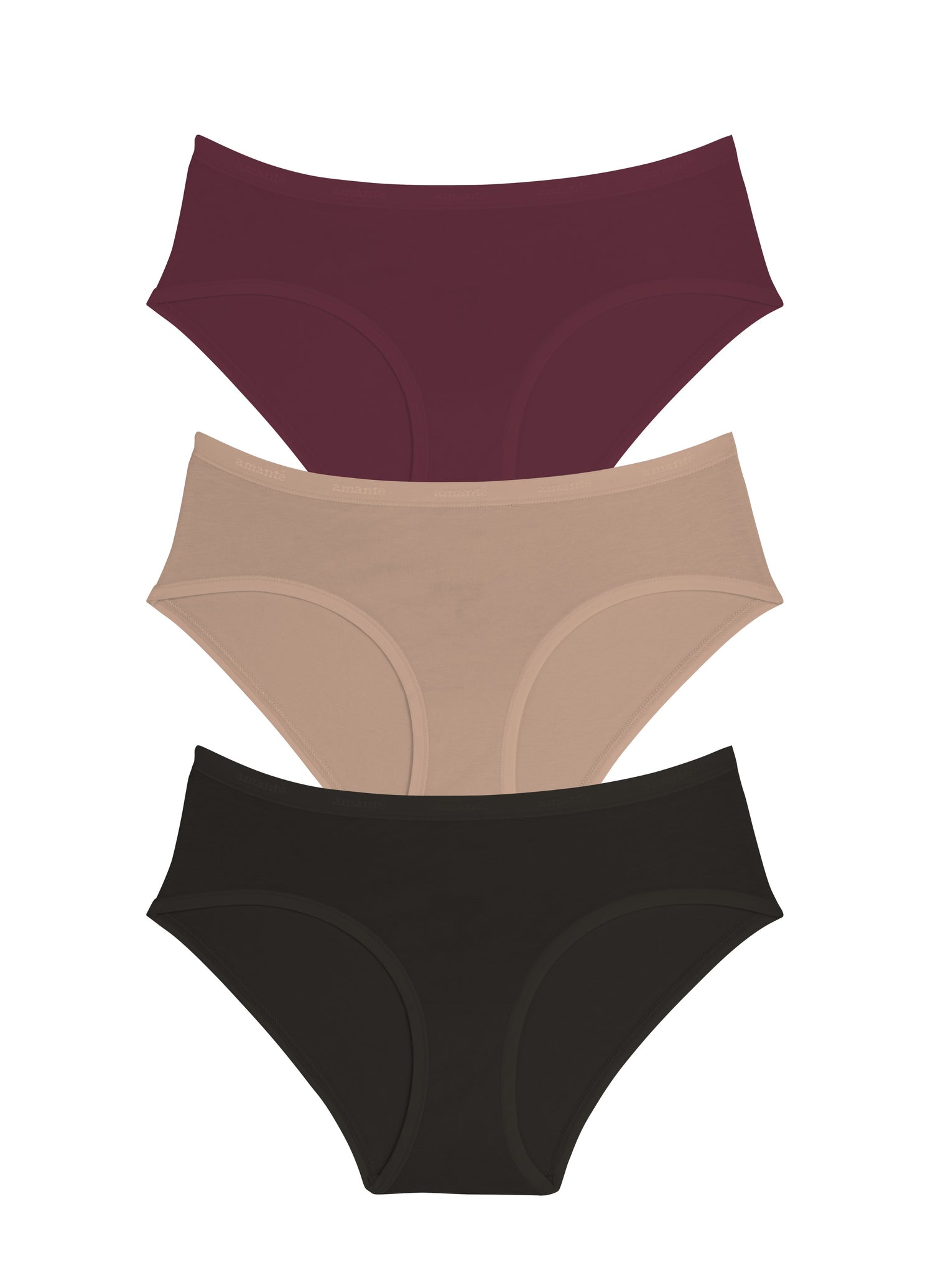Cotton Hipster Brief Solid Pack Of 3 XS / C0022 - amanté Panty - Image 1 of 1