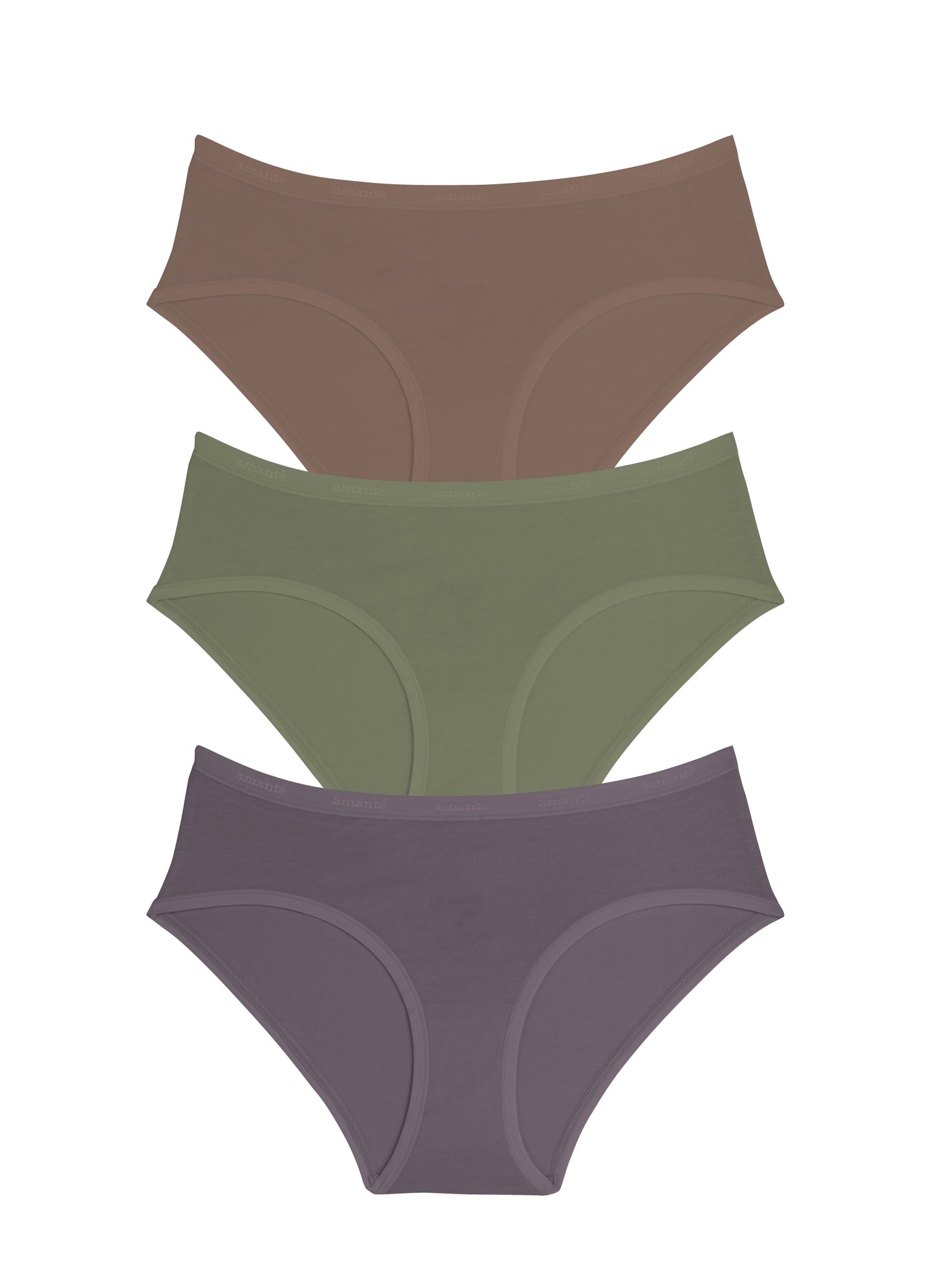 Cotton Hipster Brief Solid Pack Of 3 XS / C0023 - amanté Panty
