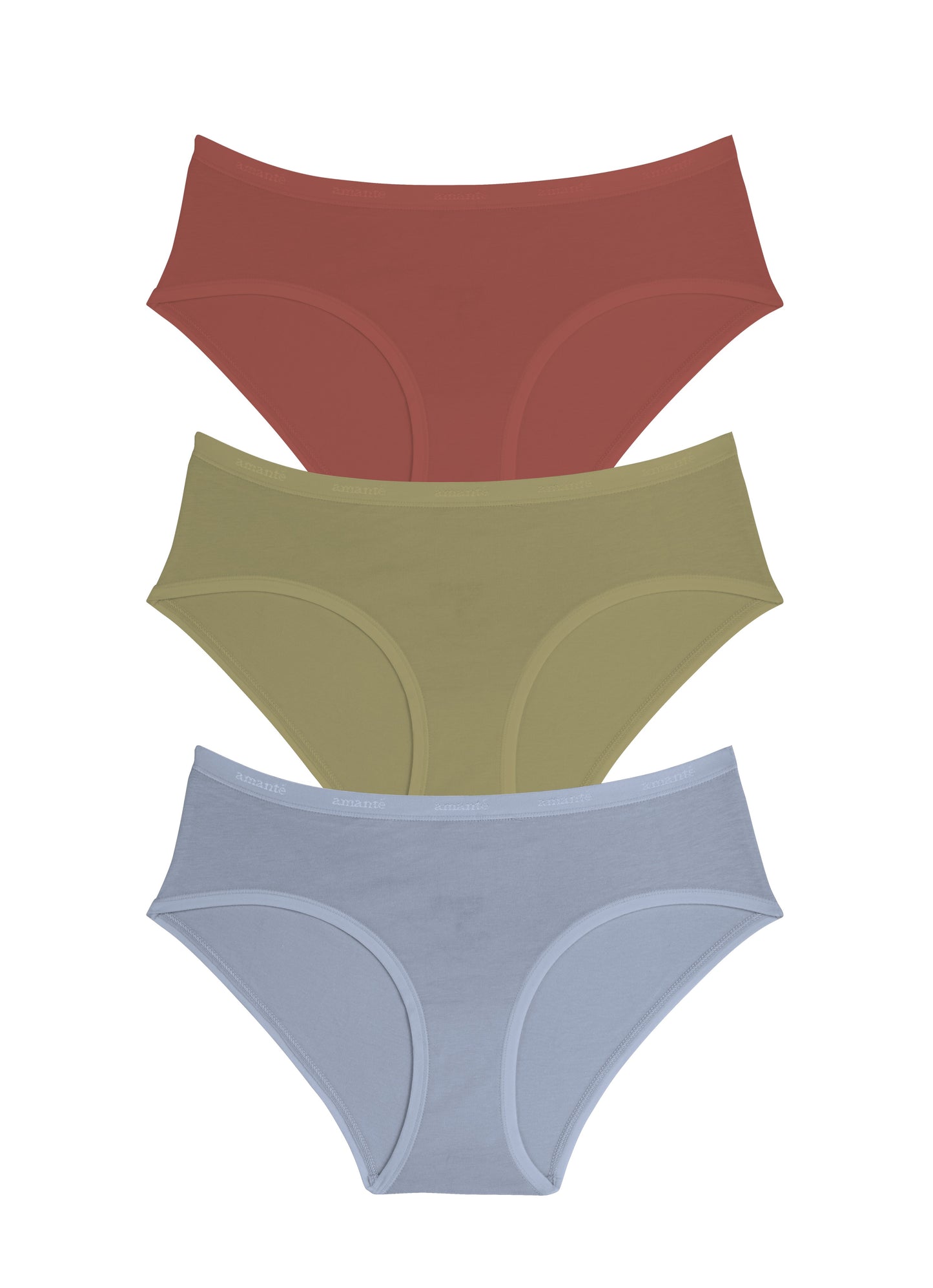 Cotton Hipster Brief Solid Pack Of 3 XS / C0024 - amanté Panty