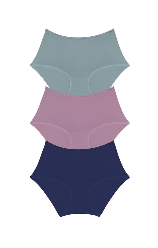 Cotton Full-Brief Solid Pack Of 3 XS / C0025 - amanté Panty