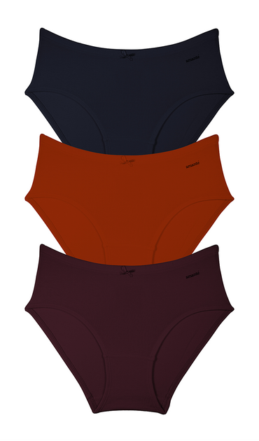 Cotton Inner Elastic Hipster Solid Pack of 3 – amanté Lingerie