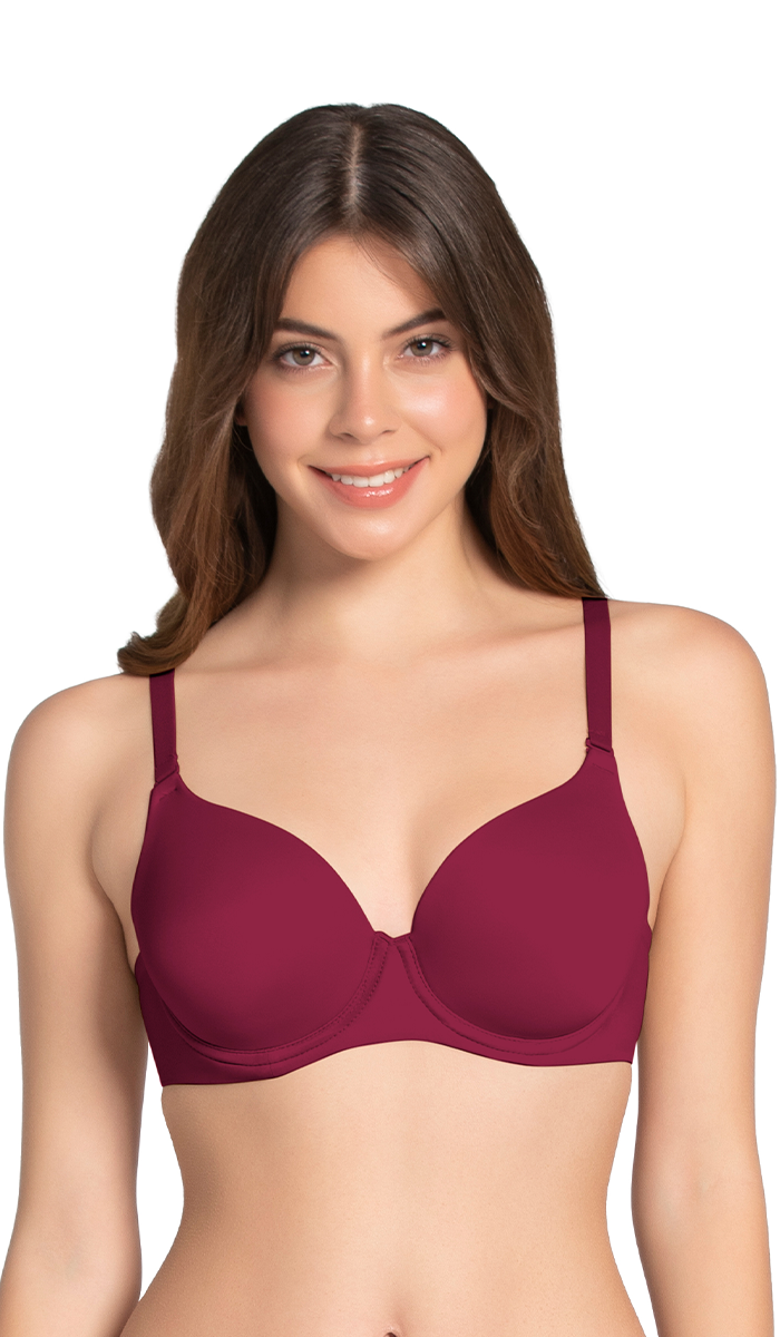 Smooth Moves Wired Bra 32B / Red Plum - amanté Bra