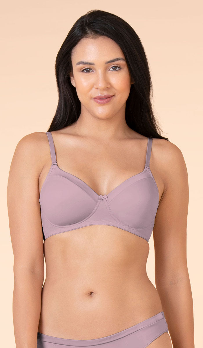 Satin Edge Non Wired Bra - amanté Bra