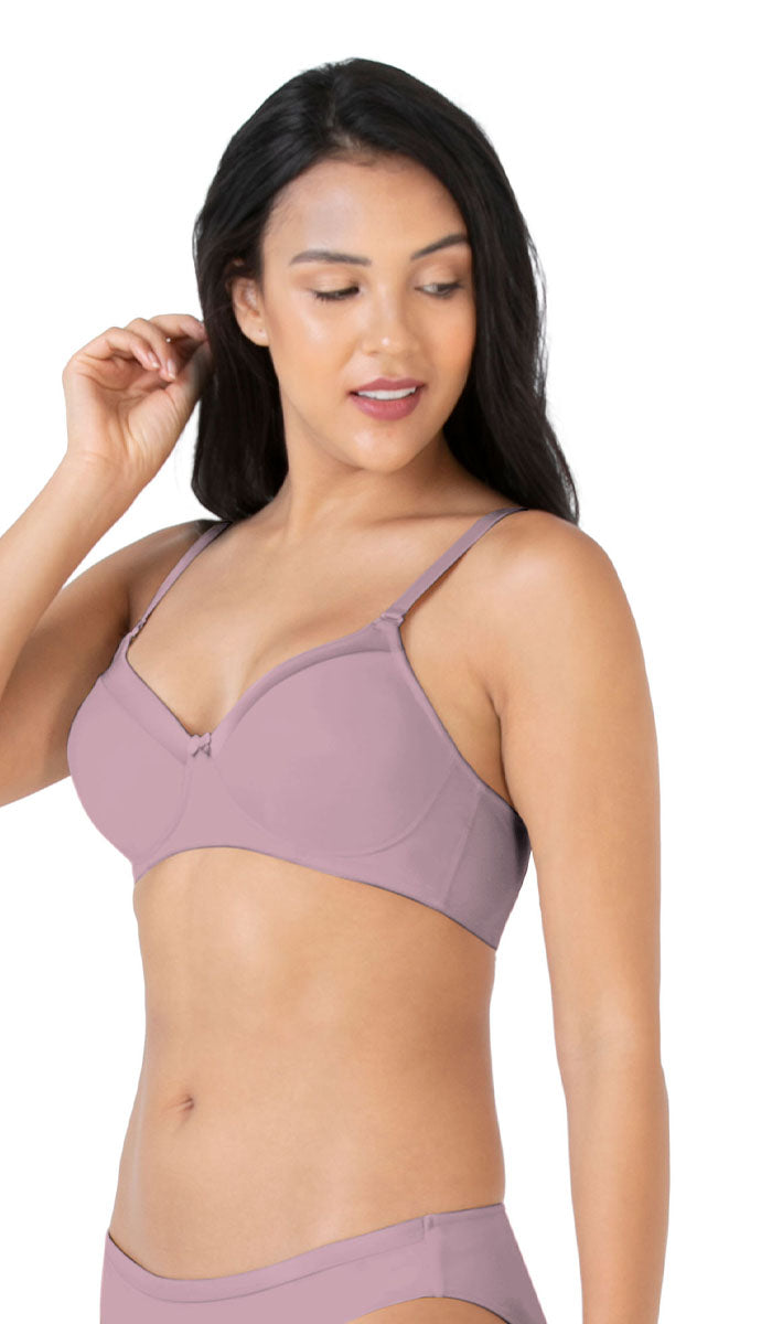 Satin Edge Non Wired Bra - amanté Bra