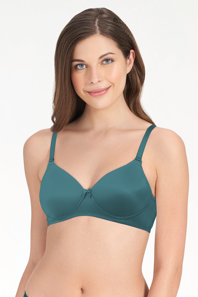 Smooth Charm Non-Wired Bra 32B / Brittany Blue - amanté Bra