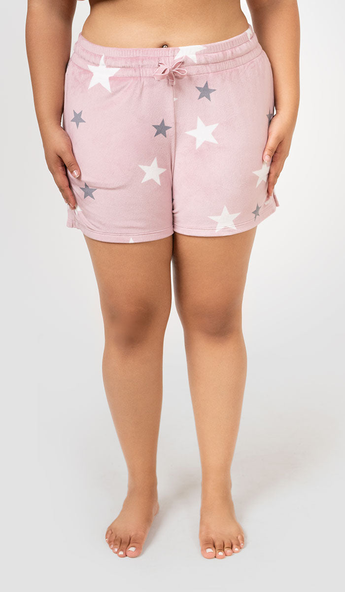 Velour Bliss Short XXL / Stellar Charm Print - amanté Sleepwear