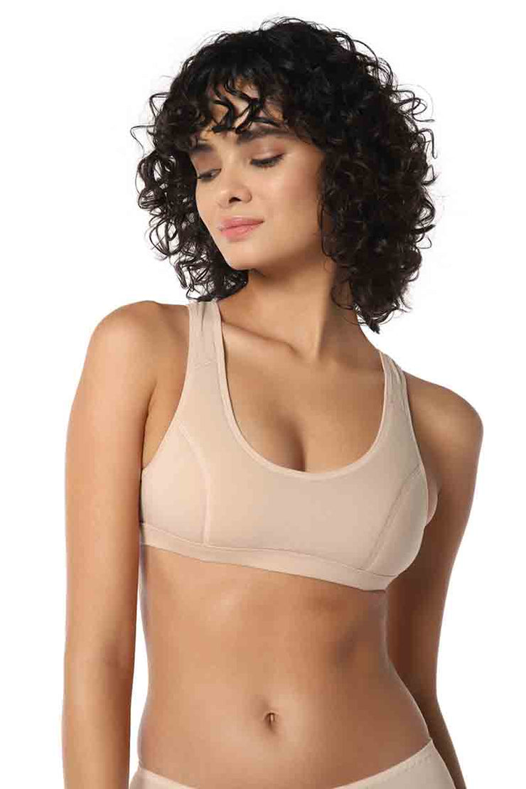 Buy Amante Padded Non Wired Full Coverage T-Shirt Bra - Nude at Rs