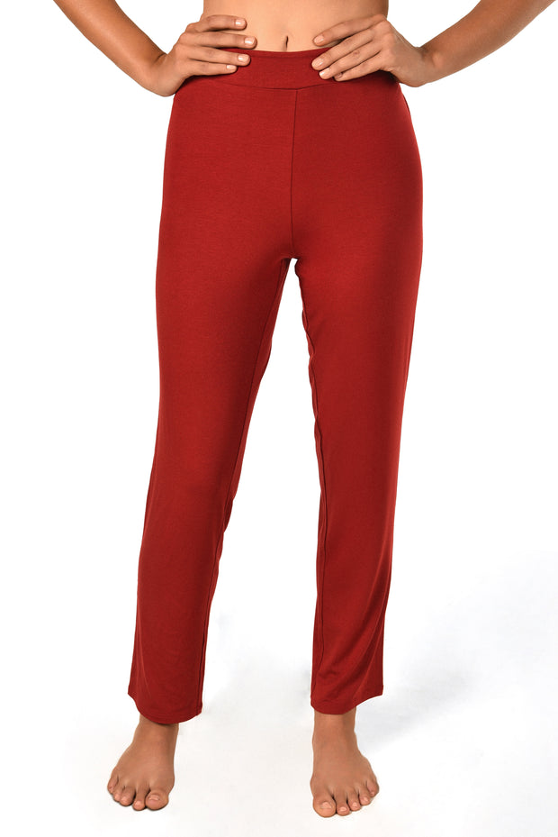 Modal Sleep PJ Bottom S / Dark Red - amanté Sleepwear