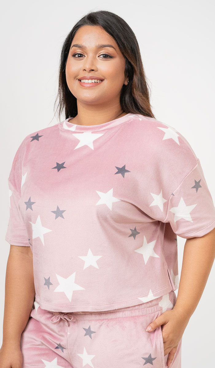 Velour Bliss Crew Neck Crop Tee  - amanté Shapewear - Image 3 of 3