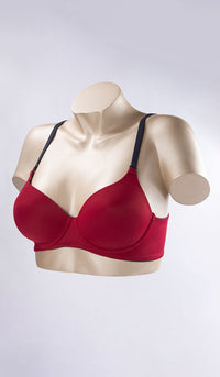 Micro Two Tone Bra 40C / Red - amanté Bra thumbnail 1
