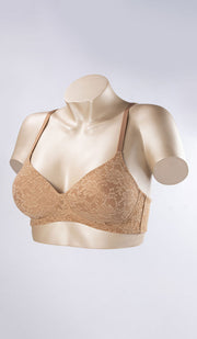 Floral Lace T-Shirt Bra 40C / Sandalwood - amanté Bra