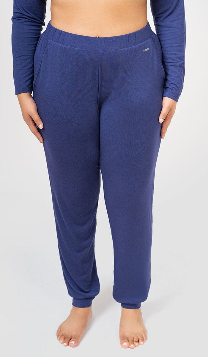 Classic Comfy Full Length Jogger L / Patriot Blue - amanté Sleepwear - Image 1 of 3