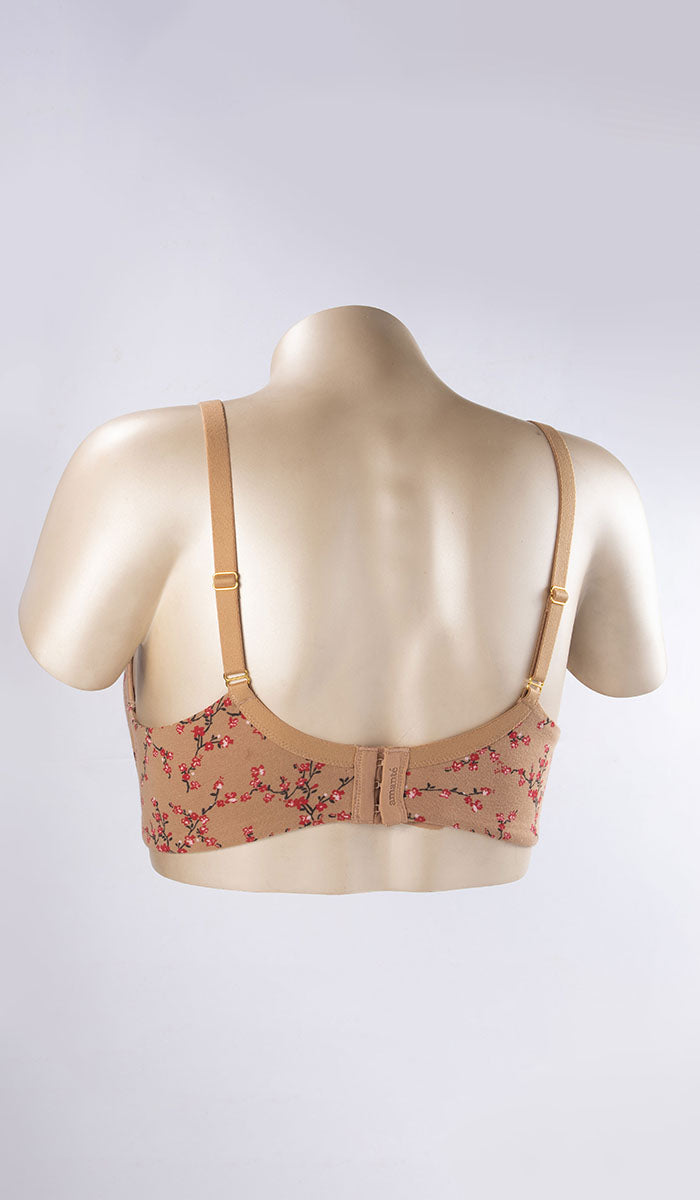 Cotton Floral T-Shirt Bra - amanté Bra