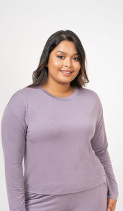 Classic Comfy Long Sleeve Tee L / Gray Ridge - amanté Sleep