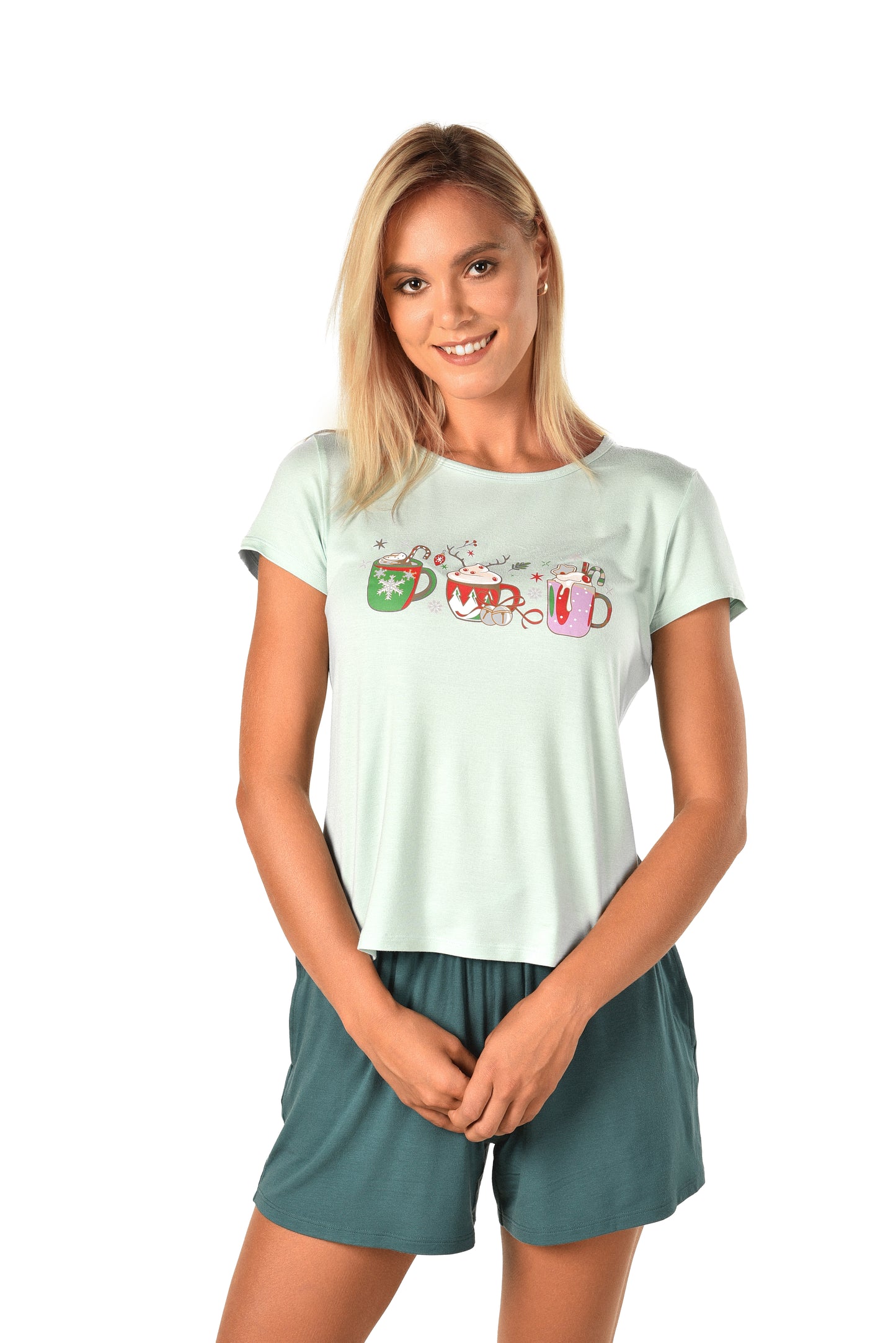 Modal Sleep Tee S / Mint - amanté Sleepwear
