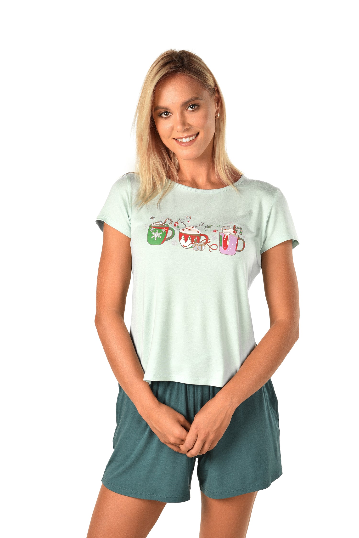 Modal Sleep Tee S / Mint - amanté Sleepwear - Image 1 of 4