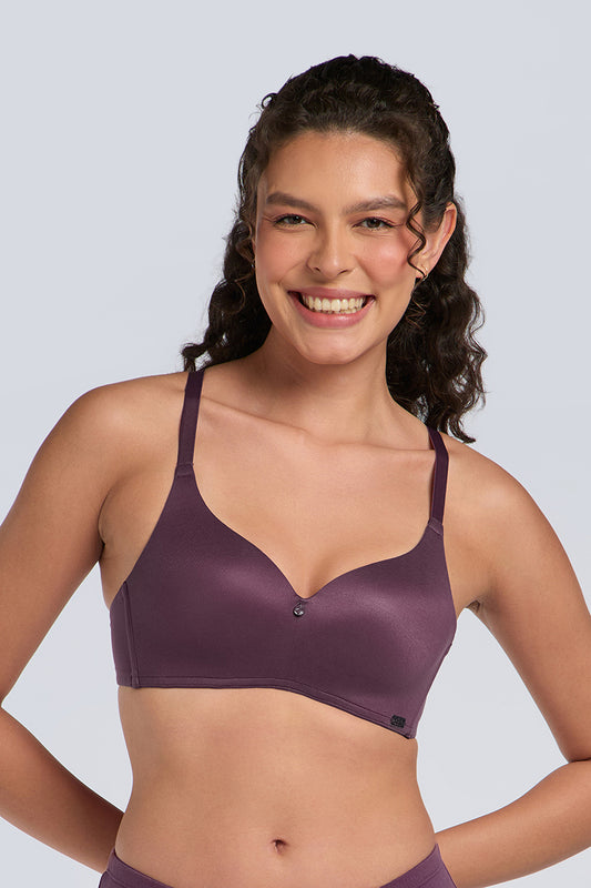Effortless Support Bra 32B / Prune Purple - amanté Bra
