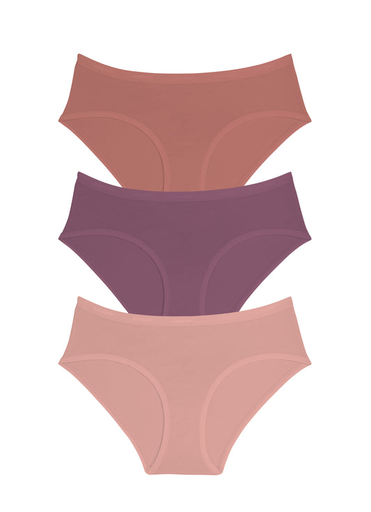 Cotton Hipster Brief Solid Pack of 3 - amanté Panty