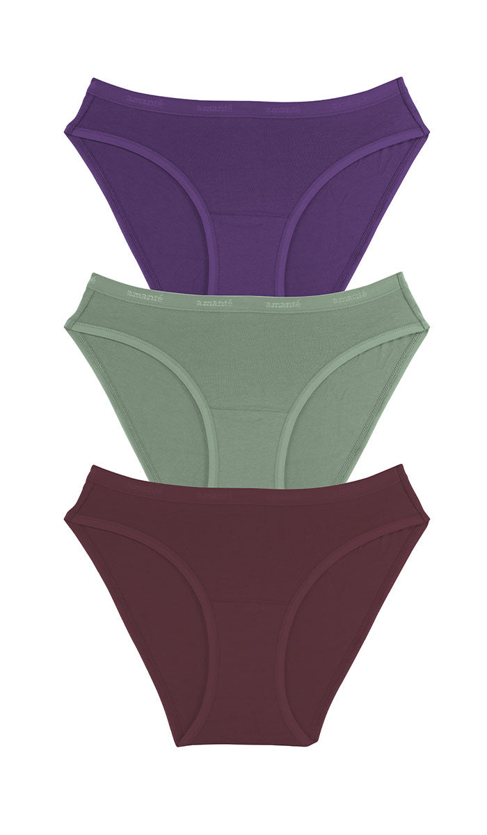 Cotton Bikini Brief Solid Pack Of 3 L / B169 - amanté Panty - Image 1 of 1