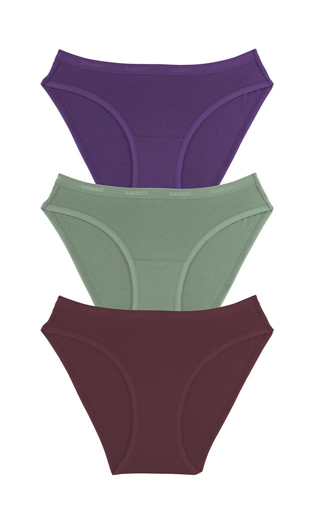 Cotton Bikini Brief Solid Pack Of 3 L / B169 - amanté Panty