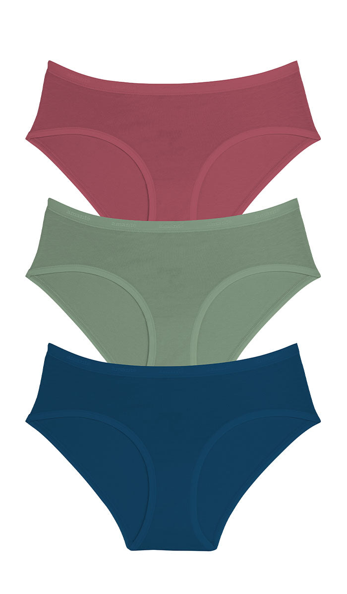 Cotton Hipster Brief Solid Pack of 3  - amanté Panty