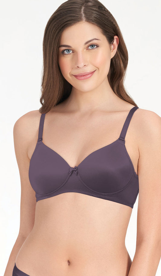 Smooth Charm Non-Wired Bra 32B / Vintage Violet - amanté Bra