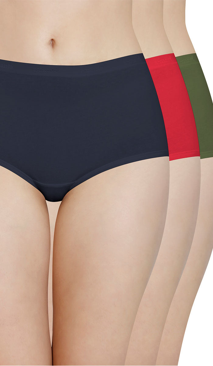Cotton Full- Brief Solid Pack of 3 L / B132 - amanté Panty - Image 1 of 1